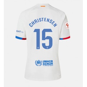 Barcelona Andreas Christensen #15 Replika Udebanetrøje Dame 2023-24 Kortærmet